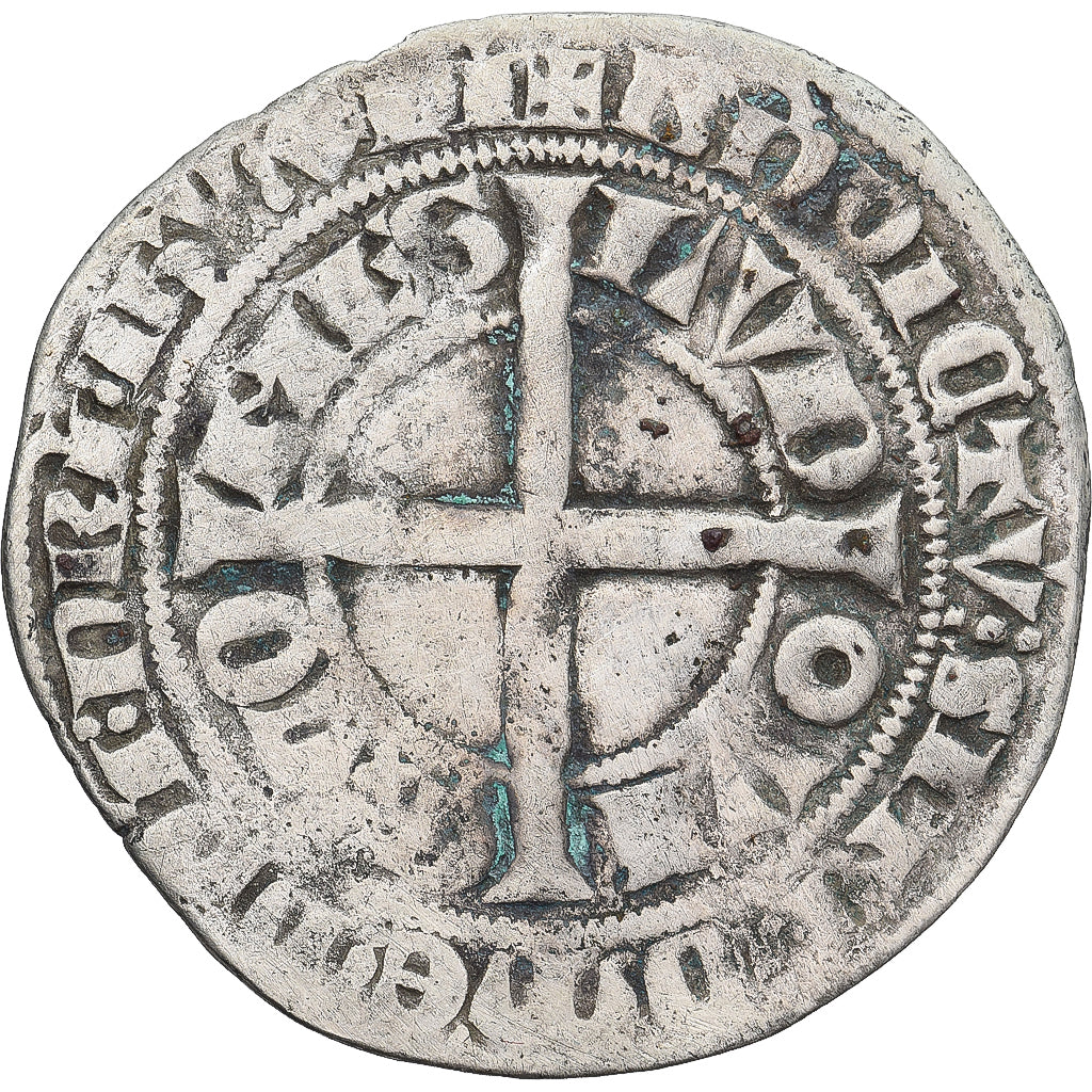 Moneda, Francia, Flanders, Louis II de Mâle, Gros, 1346-1384, BC+, Plata