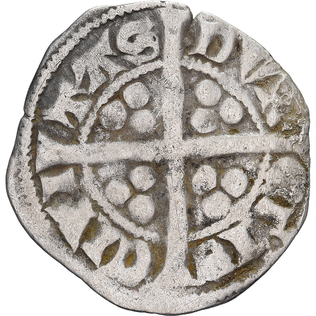 Moeda, Grã-Bretanha, Edward I, II, III, Penny, Durham, VF(30-35), Prata