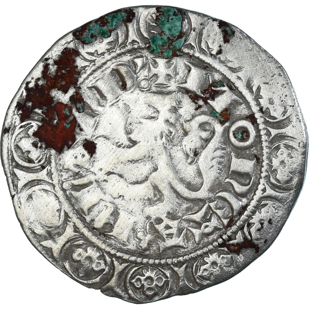 Monnaie, France, Flandre, Louis II de Mâle, Gros, 1346-1384, TB+, Argent