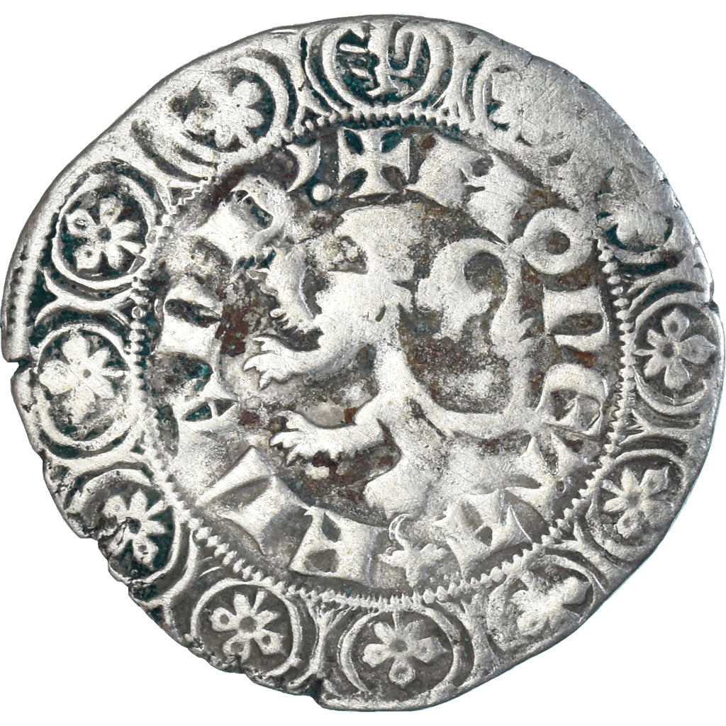 Münze, Frankreich, Flanders, Louis II de Mâle, Gros, 1346-1384, S+, Silber