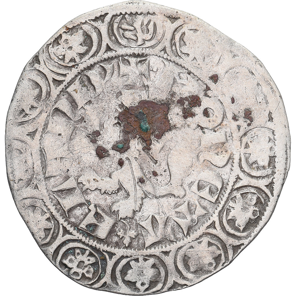 Moneda, Francia, Flanders, Louis II de Mâle, Gros, 1346-1384, BC+, Plata