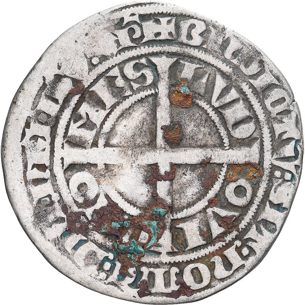 Moneda, Francia, Flanders, Louis II de Mâle, Gros, 1346-1384, BC+, Plata