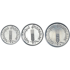 Frankrijk, Set 1 ct., 2 cts. et 5 cts., Épi, 1961, MDP, ESSAI, Stainless Steel