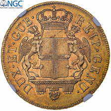 Republic of Genoa, 96 lire, 1796* (1814), Genoa, Złoto, NGC, AU58, KM:251