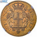 Republic of Genoa, 96 lire, 1796* (1814), Genoa, Złoto, NGC, AU58, KM:251