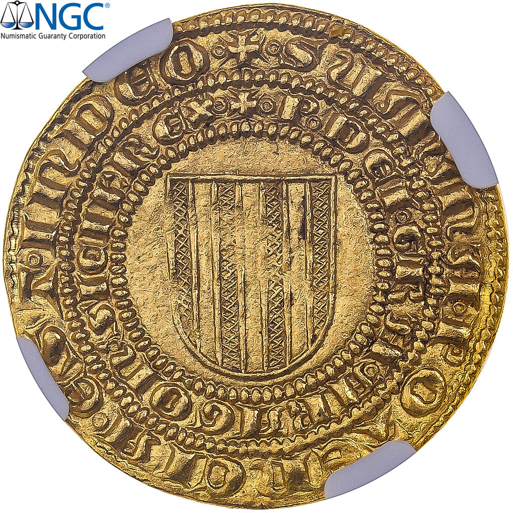 Kingdom of Sicily, Pietro & Constanza, Pierreale, 1282-1283, Messina, Oro, NGC