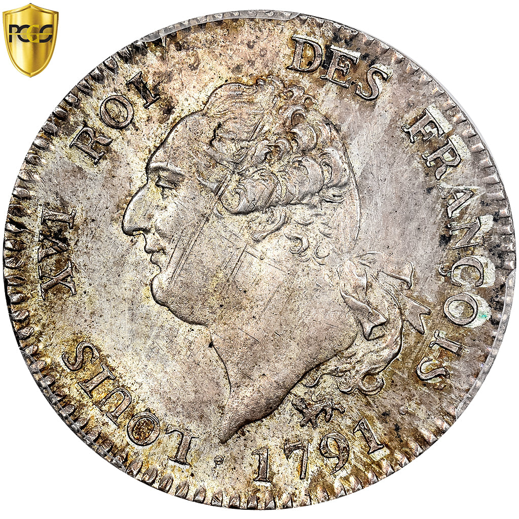 Frankrijk, Louis XVI, 30 sols françois, 1791 / AN 3, Paris, Zilver, PCGS, MS65