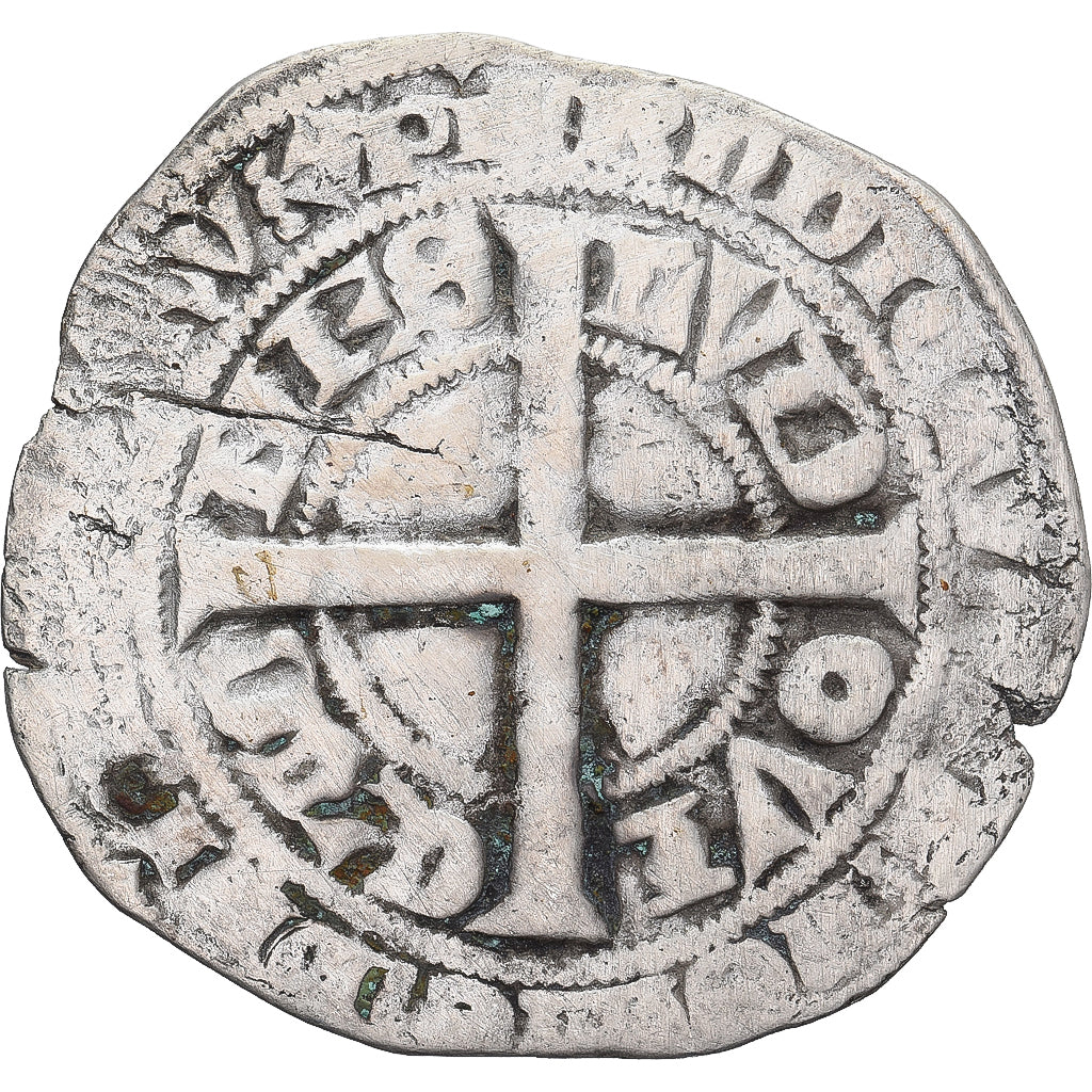 Moneda, Francia, Flanders, Louis II de Mâle, Gros, 1346-1384, BC+, Plata