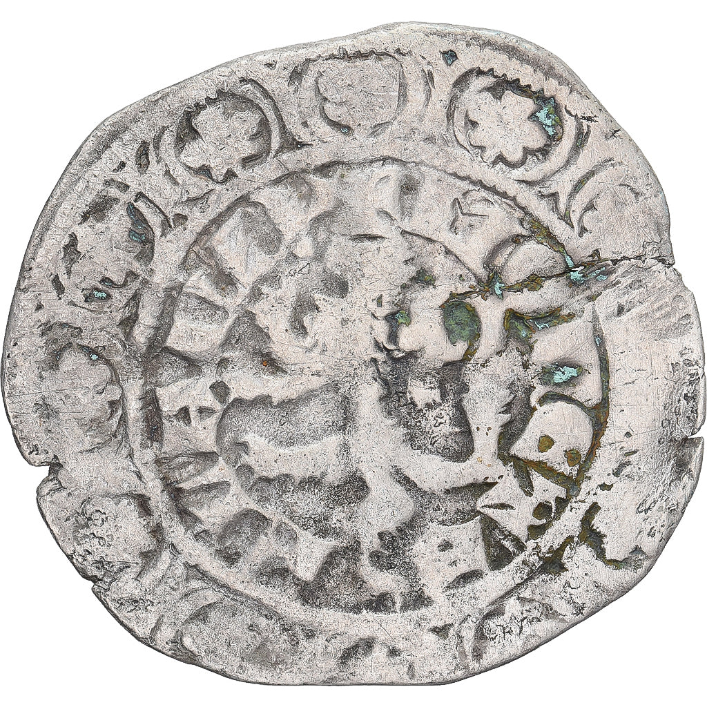 Moneda, Francia, Flanders, Louis II de Mâle, Gros, 1346-1384, BC+, Plata