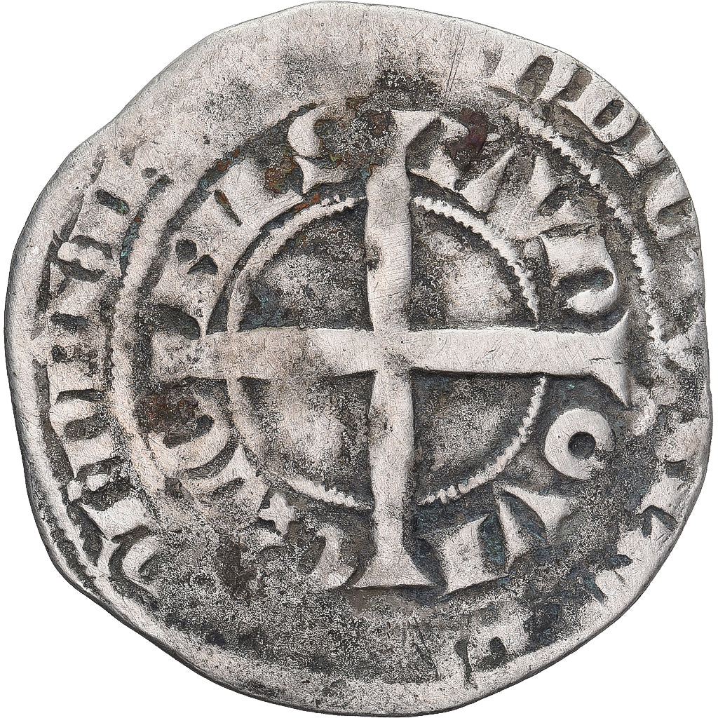 Moneda, Francia, Flanders, Louis II de Mâle, Gros, 1346-1384, BC+, Plata