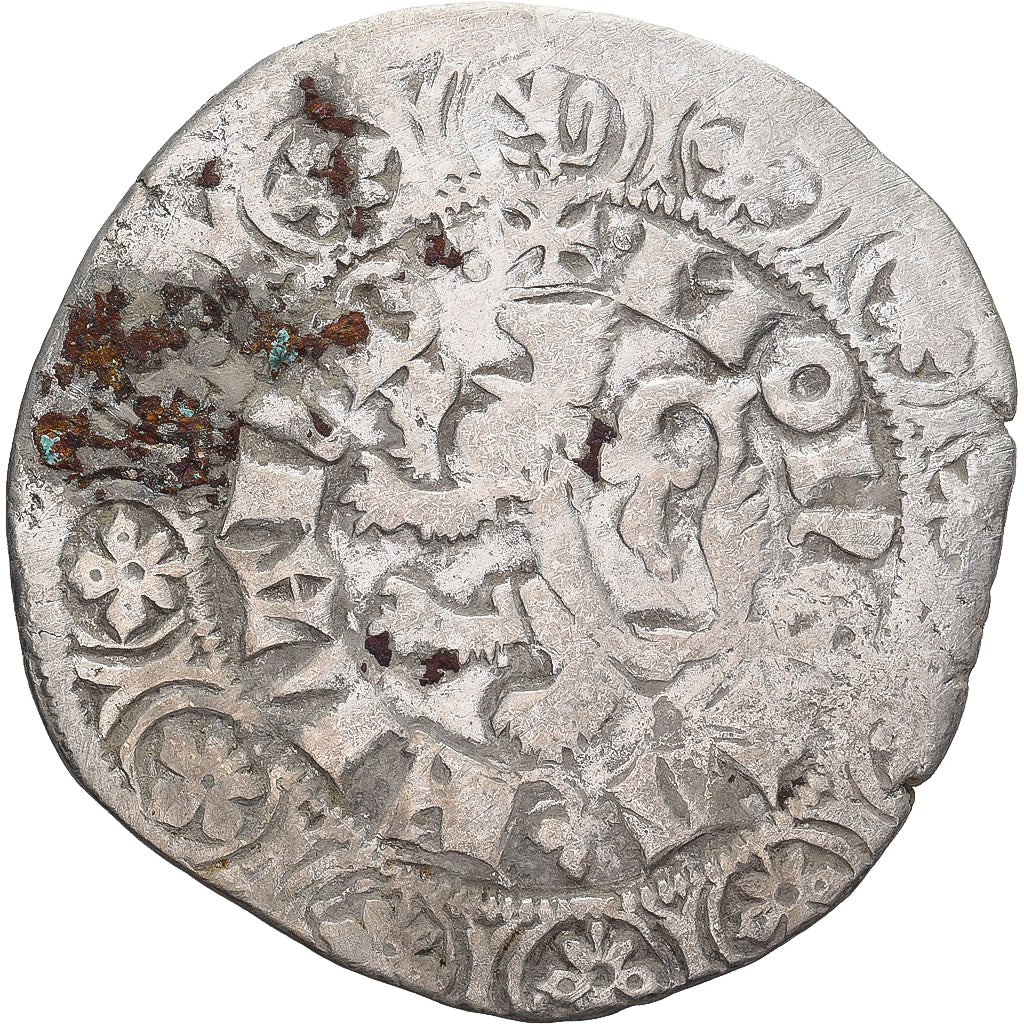Moneda, Francia, Flanders, Louis II de Mâle, Gros, 1346-1384, BC+, Plata