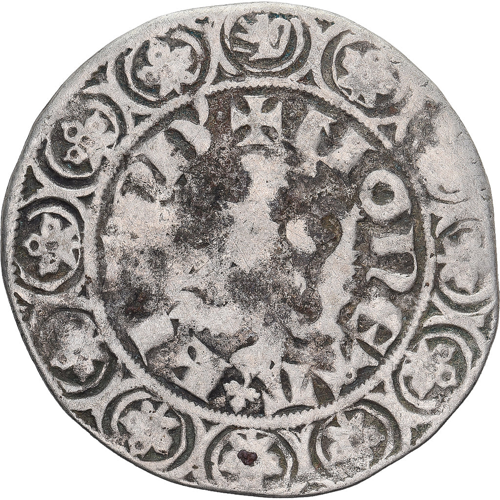 Moneda, Francia, Flanders, Louis II de Mâle, Gros, 1346-1384, BC+, Plata