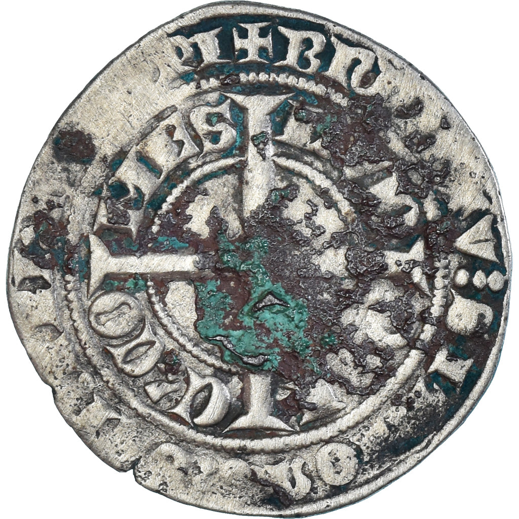 Moneta, Francia, Flanders, Louis II de Mâle, Gros, 1346-1384, MB, Argento