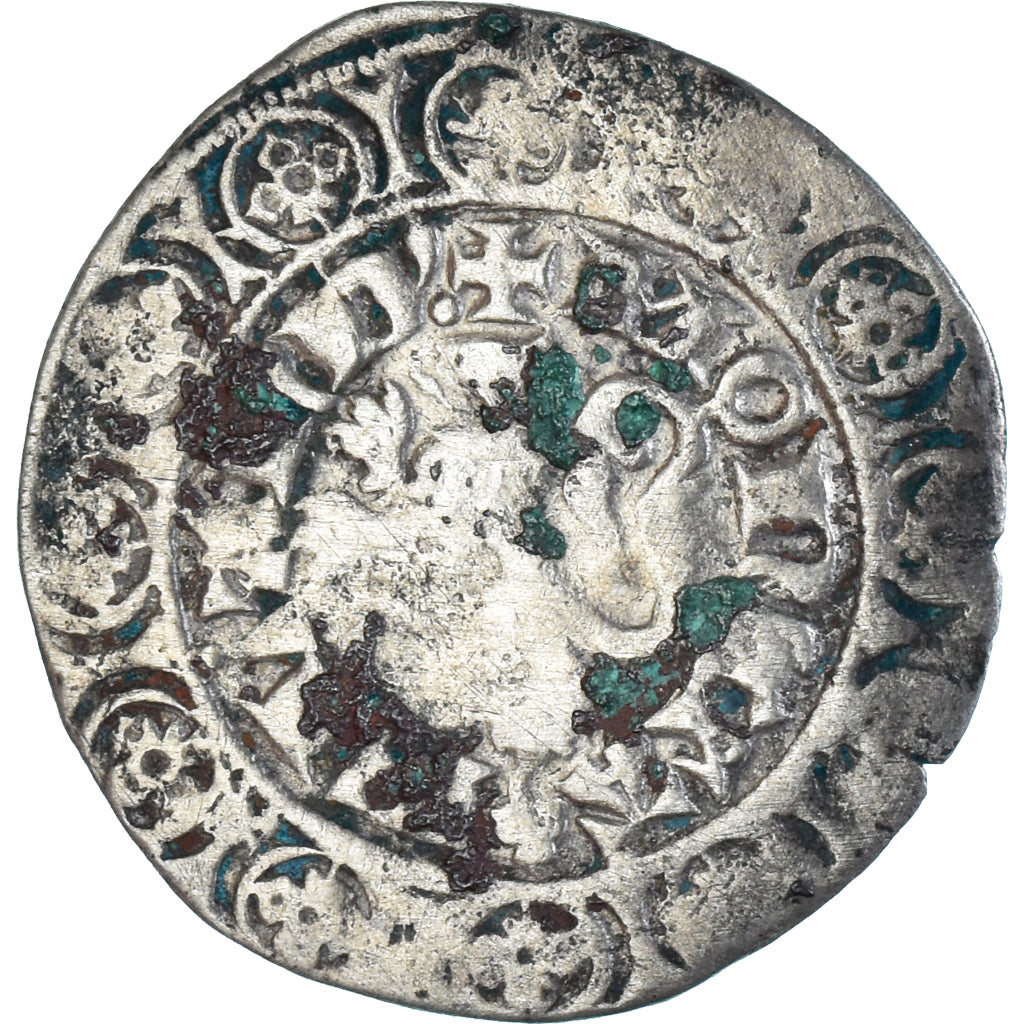 Moneta, Francia, Flanders, Louis II de Mâle, Gros, 1346-1384, MB, Argento