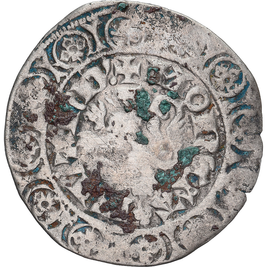 Moneda, Francia, Flanders, Louis II de Mâle, Gros, 1346-1384, BC+, Plata