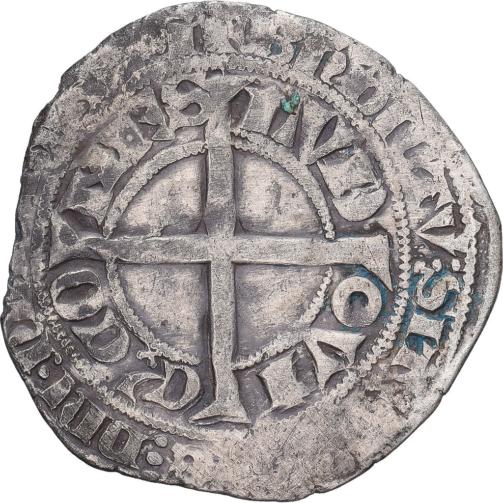 Moneda, Francia, Flanders, Louis II de Mâle, Gros, 1346-1384, BC+, Plata
