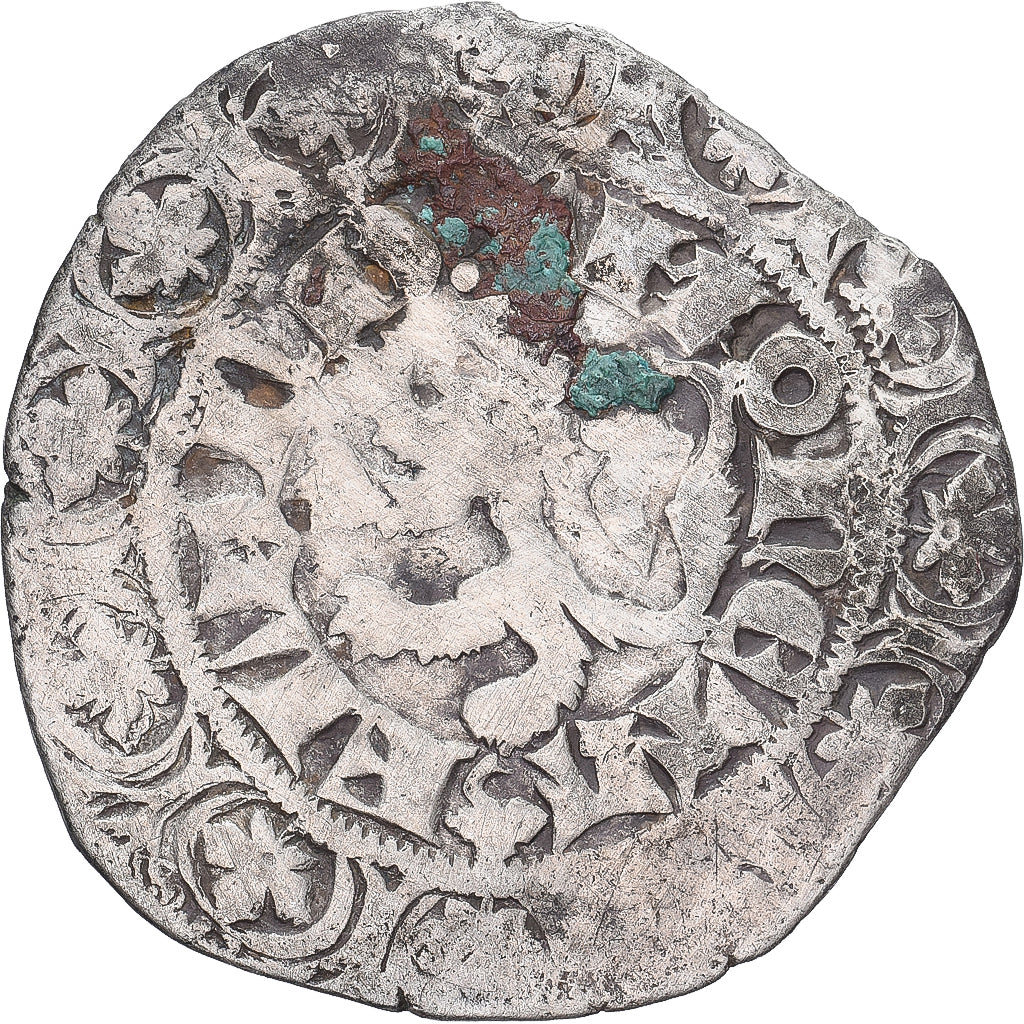Moneda, Francia, Flanders, Louis II de Mâle, Gros, 1346-1384, BC+, Plata