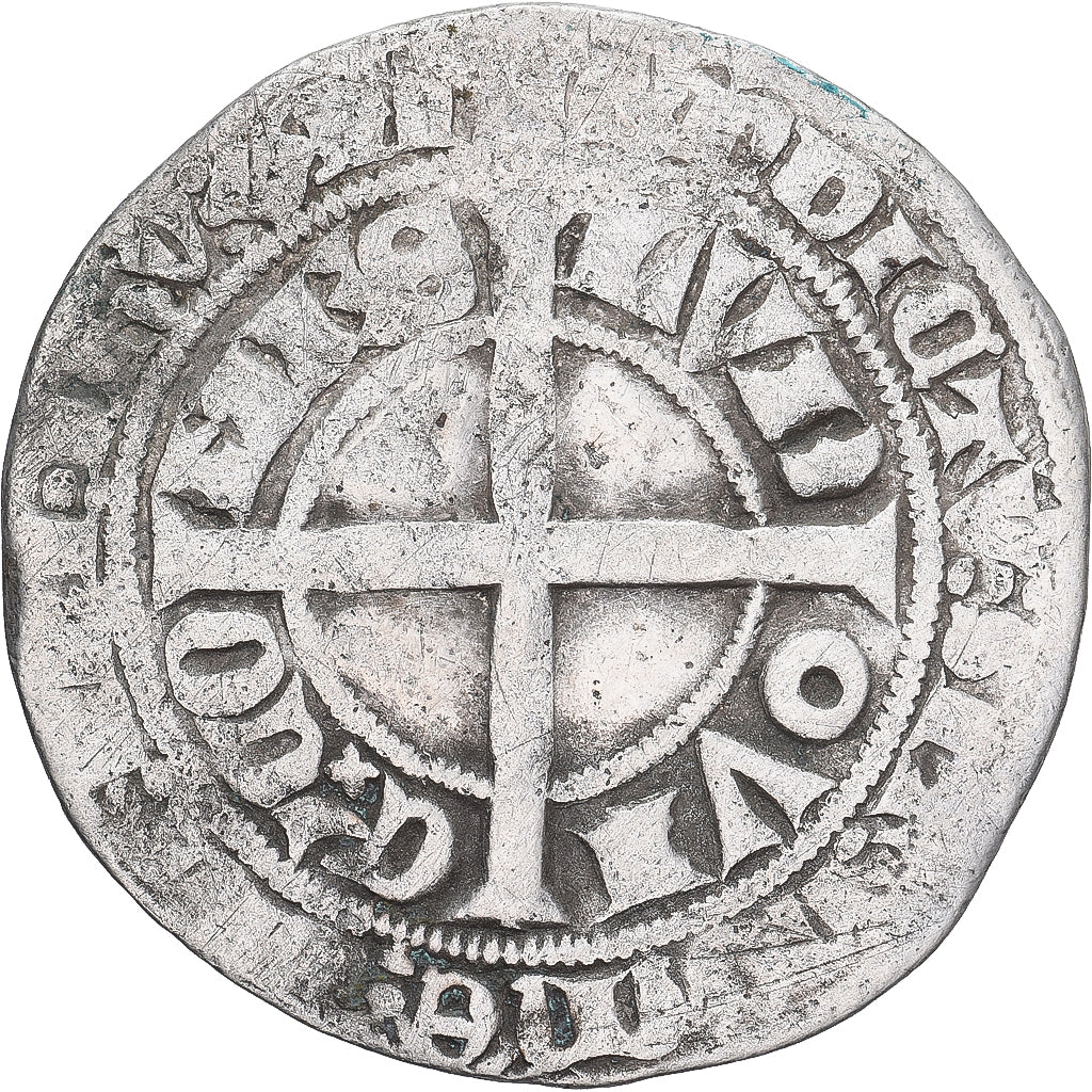 Moneda, Francia, Flanders, Louis II de Mâle, Gros, 1346-1384, BC+, Plata