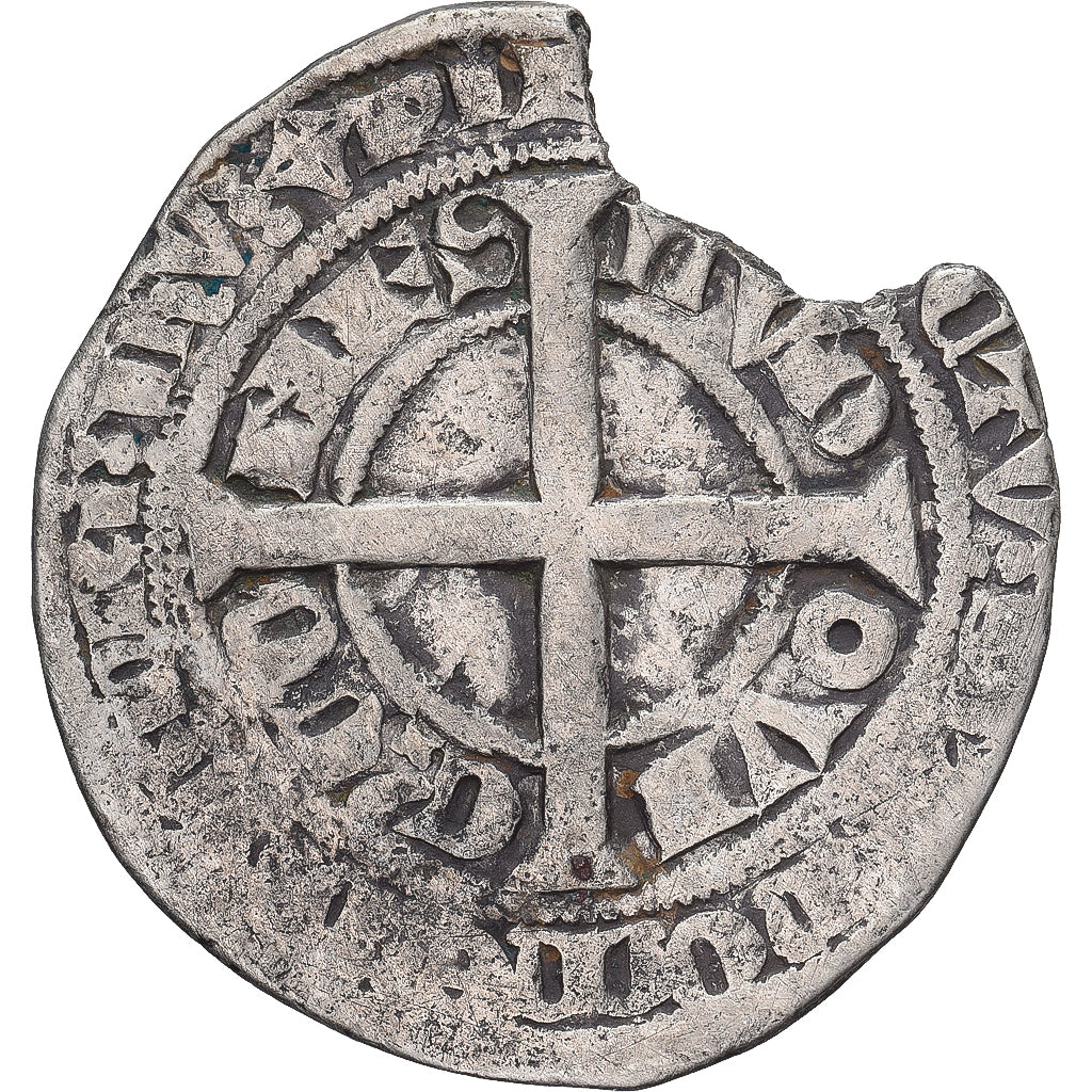 Moneda, Francia, Flanders, Louis II de Mâle, Gros, 1346-1384, BC+, Plata