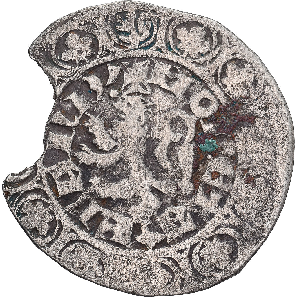 Moneda, Francia, Flanders, Louis II de Mâle, Gros, 1346-1384, BC+, Plata