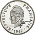 Coin, New Hebrides, 20 Francs, 1967, Monnaie de Paris, ESSAI, MS(65-70), Nickel
