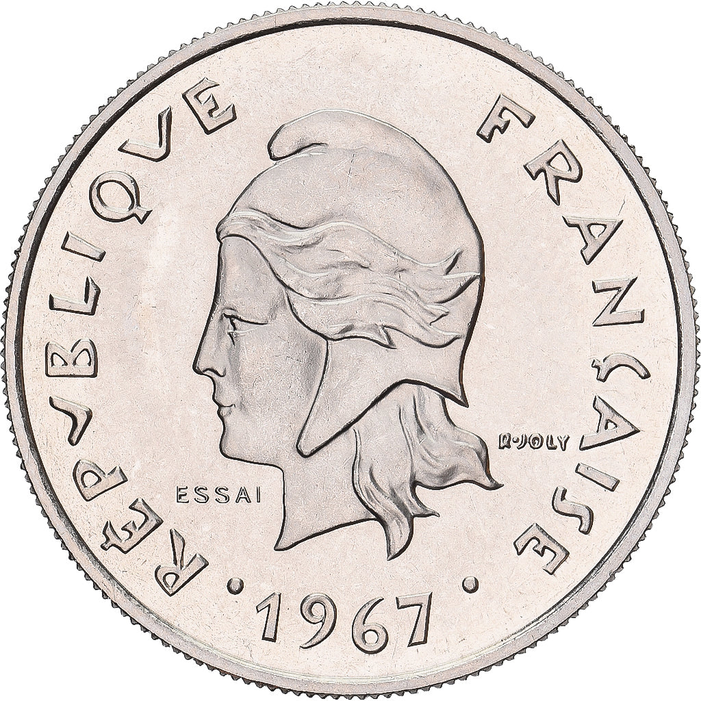 Munten, Nieuwe Hebriden, 10 Francs, 1967, Monnaie de Paris, ESSAI, FDC, Nickel