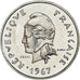Coin, New Hebrides, 10 Francs, 1967, Monnaie de Paris, ESSAI, MS(65-70), Nickel