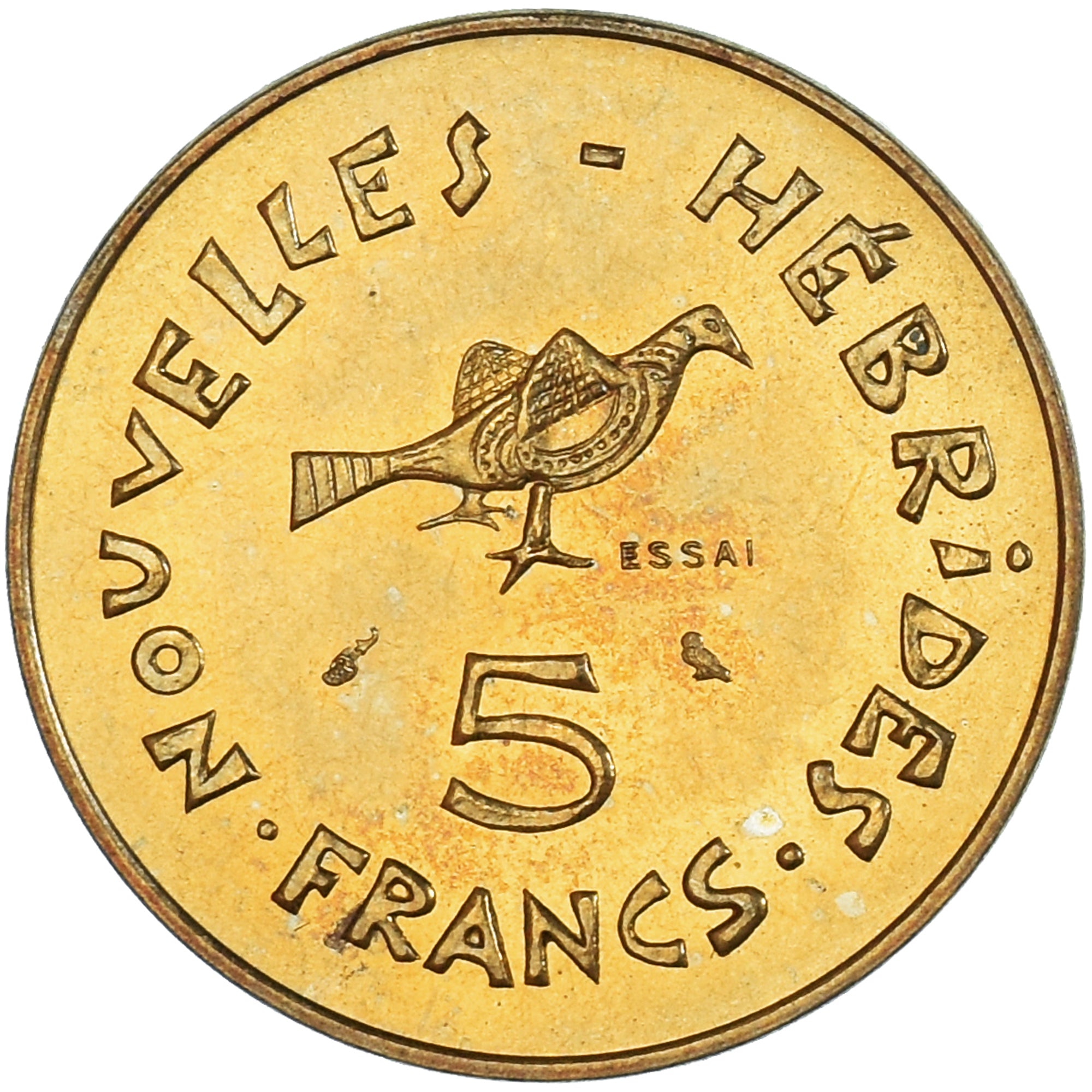 Coin, New Hebrides, 5 Francs, 1970, Monnaie de Paris, ESSAI, MS(65-70)