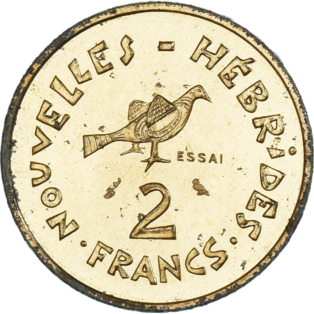 Coin, New Hebrides, 2 Francs, 1970, Monnaie de Paris, ESSAI, MS(65-70)