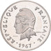 Moeda, Polinésia Francesa, 50 Francs, 1967, Monnaie de Paris, ENSAIO