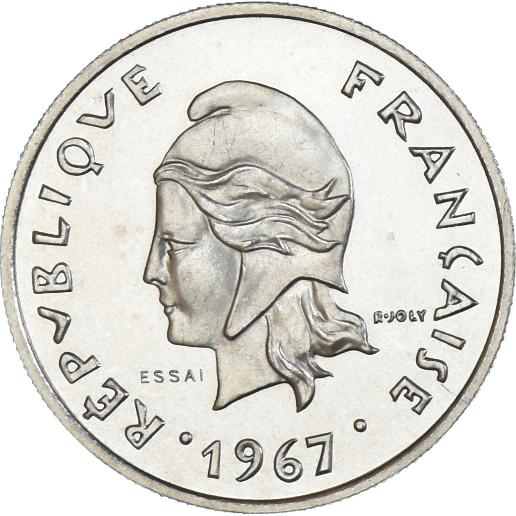 Coin, French Polynesia, 10 Francs, 1967, Monnaie de Paris, ESSAI, MS(65-70)