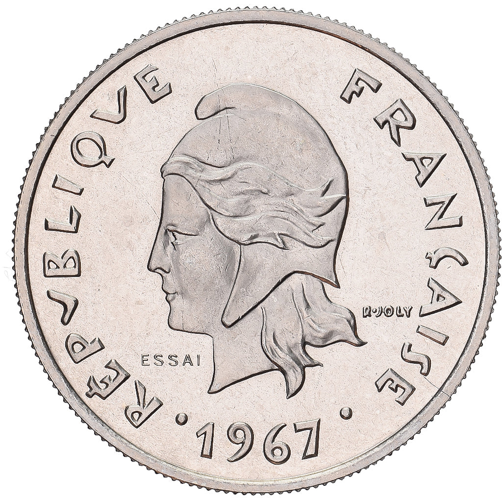 Coin, French Polynesia, 10 Francs, 1967, Monnaie de Paris, ESSAI, MS(65-70)