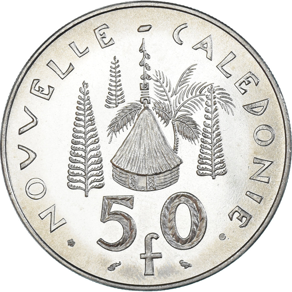 Moneta, Nowa Kaledonia, 50 Francs, 1967, Monnaie de Paris, PRÓBA, MS(65-70)