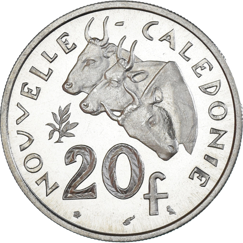 Moneda, Nueva Caledonia, 20 Francs, 1967, Monnaie de Paris, ESSAI, FDC, Níquel