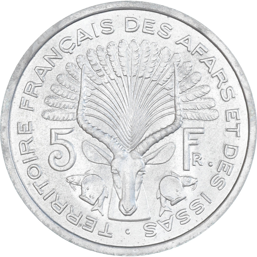 Münze, FRENCH AFARS & ISSAS, 5 Francs, 1968, Monnaie de Paris, ESSAI, STGL