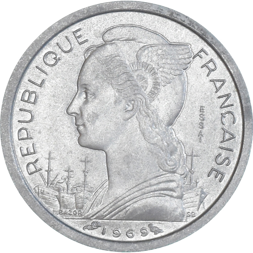 Moeda, TERRITÓRIO FRANCÊS DOS AFARS E ISSAS, Franc, 1969, Monnaie de Paris