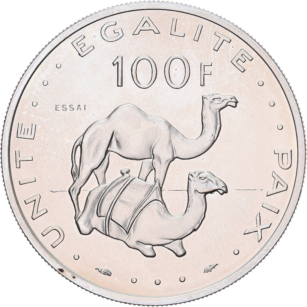 Coin, Djibouti, 100 Francs, 1977, Monnaie de Paris, ESSAI, MS(65-70)