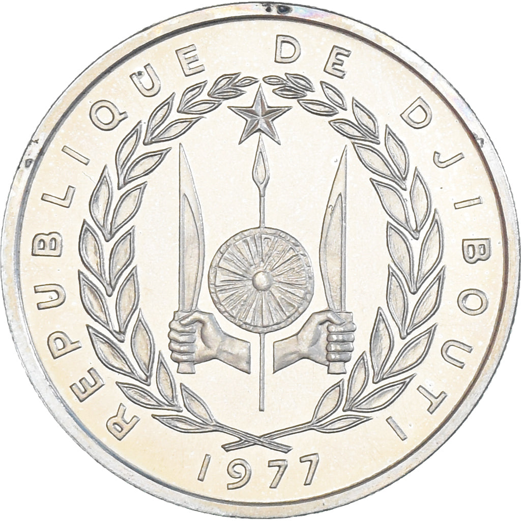 Münze, Dschibuti, 50 Francs, 1977, Monnaie de Paris, ESSAI, STGL