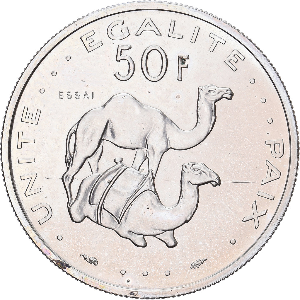 Monnaie, Djibouti, 50 Francs, 1977, Monnaie de Paris, ESSAI, FDC, Cupro-nickel