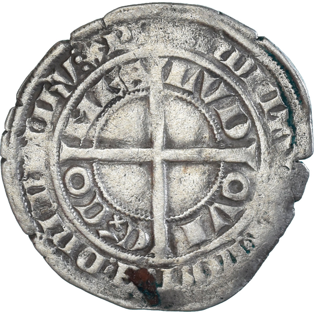 Coin, France, Flanders, Louis II de Mâle, Gros, 1346-1384, VF(30-35), Silver
