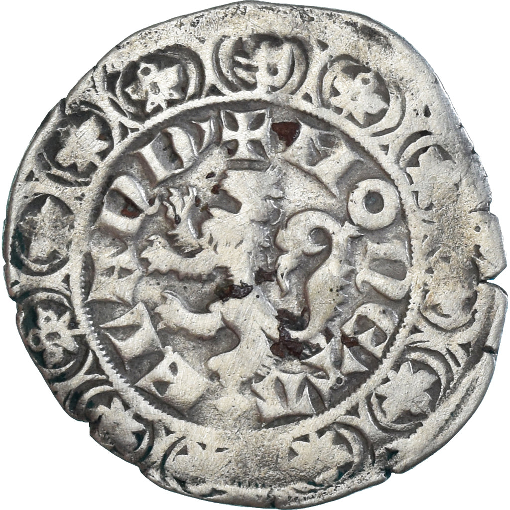 Coin, France, Flanders, Louis II de Mâle, Gros, 1346-1384, VF(30-35), Silver