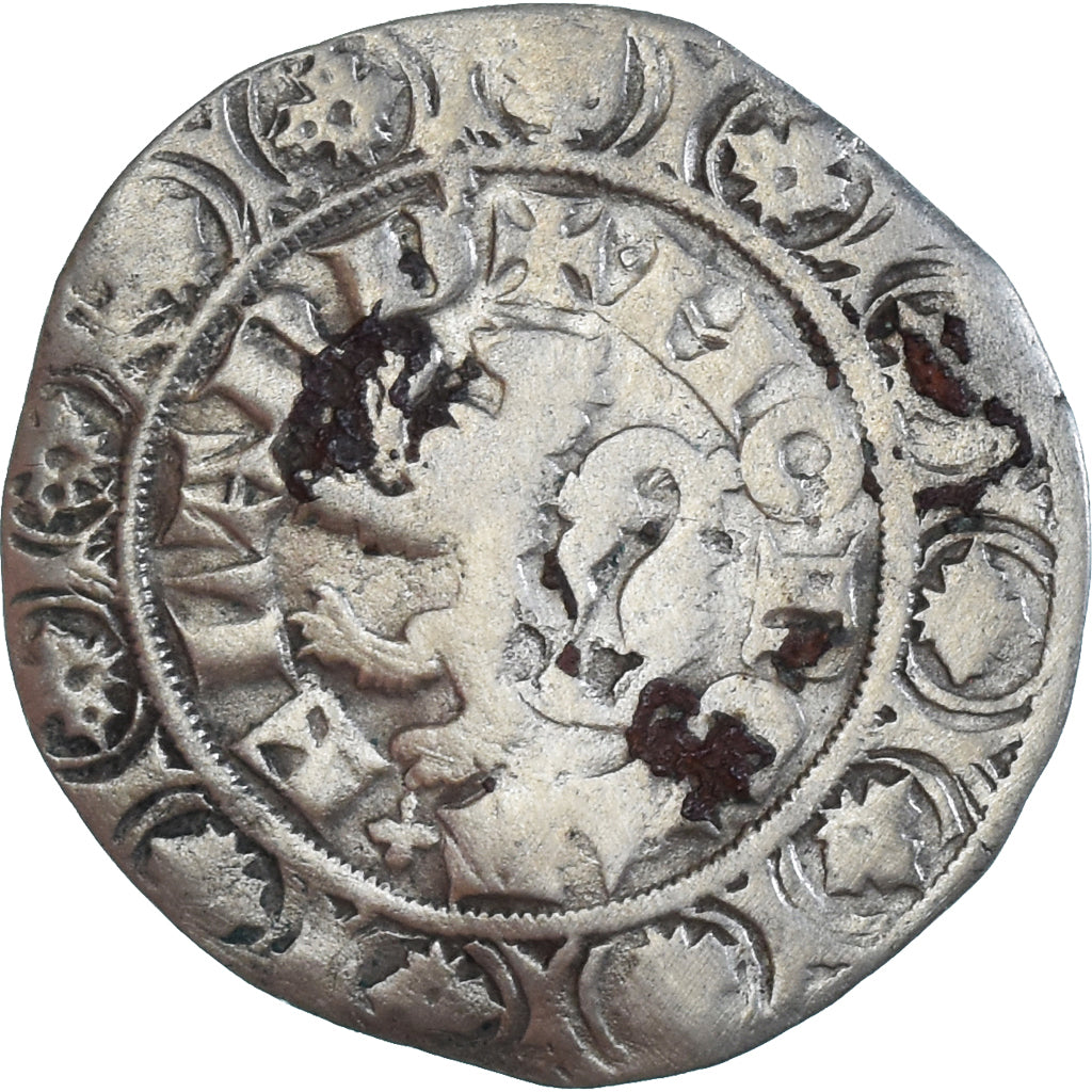 Münze, Frankreich, Flanders, Louis II de Mâle, Gros, 1346-1384, S+, Silber