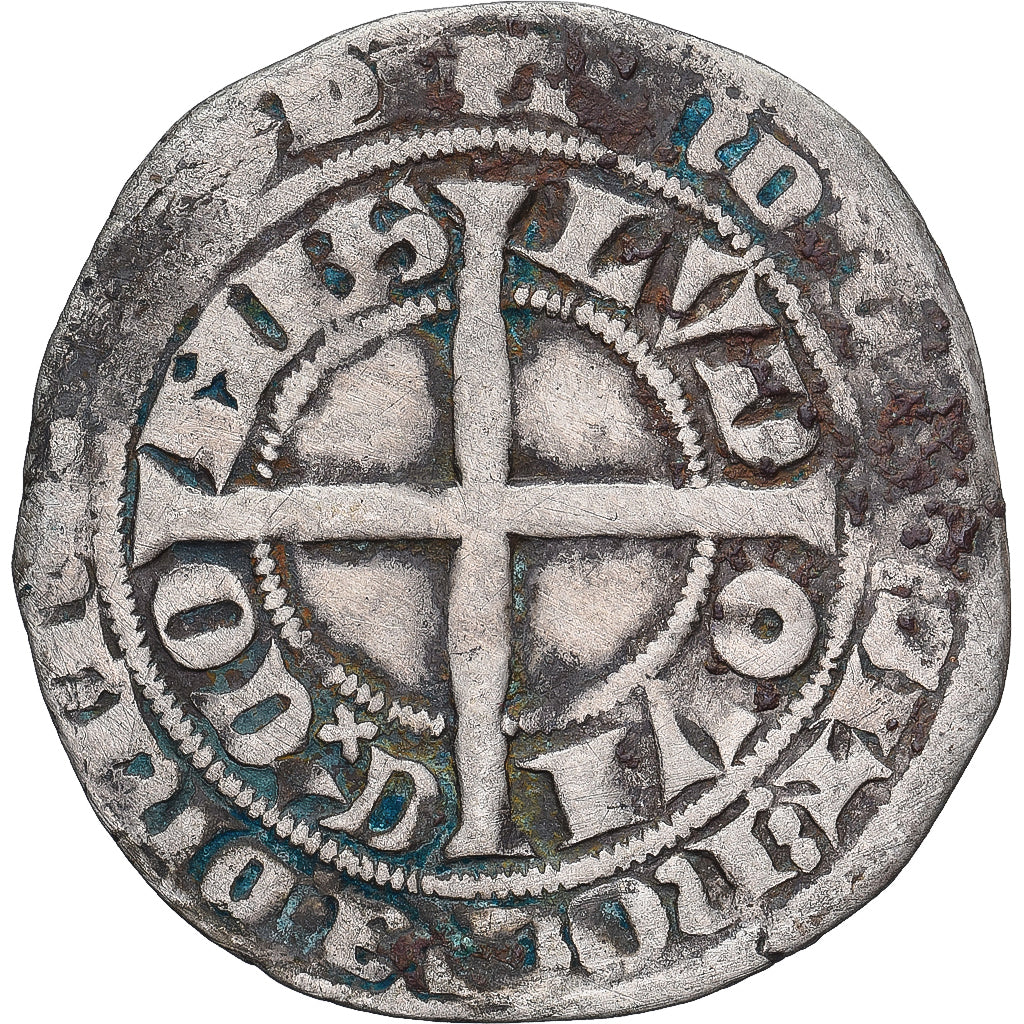 Moneda, Francia, Flanders, Louis II de Mâle, Gros, 1346-1384, BC+, Plata
