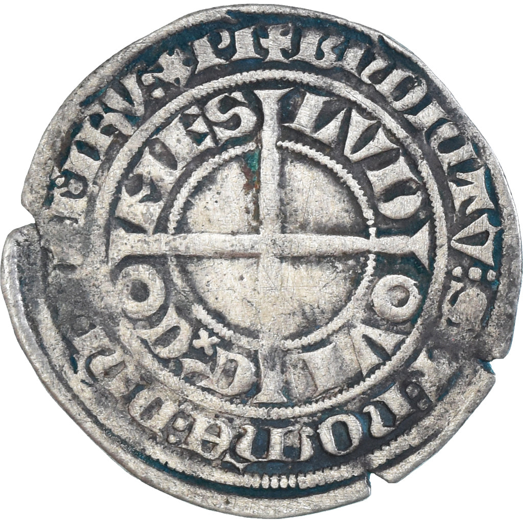 Münze, Frankreich, Flanders, Louis II de Mâle, Gros, 1346-1384, S+, Silber