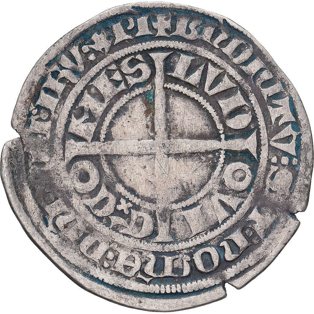 Munten, Frankrijk, Vlaanderen, Louis II de Mâle, Gros, 1346-1384, FR+, Zilver