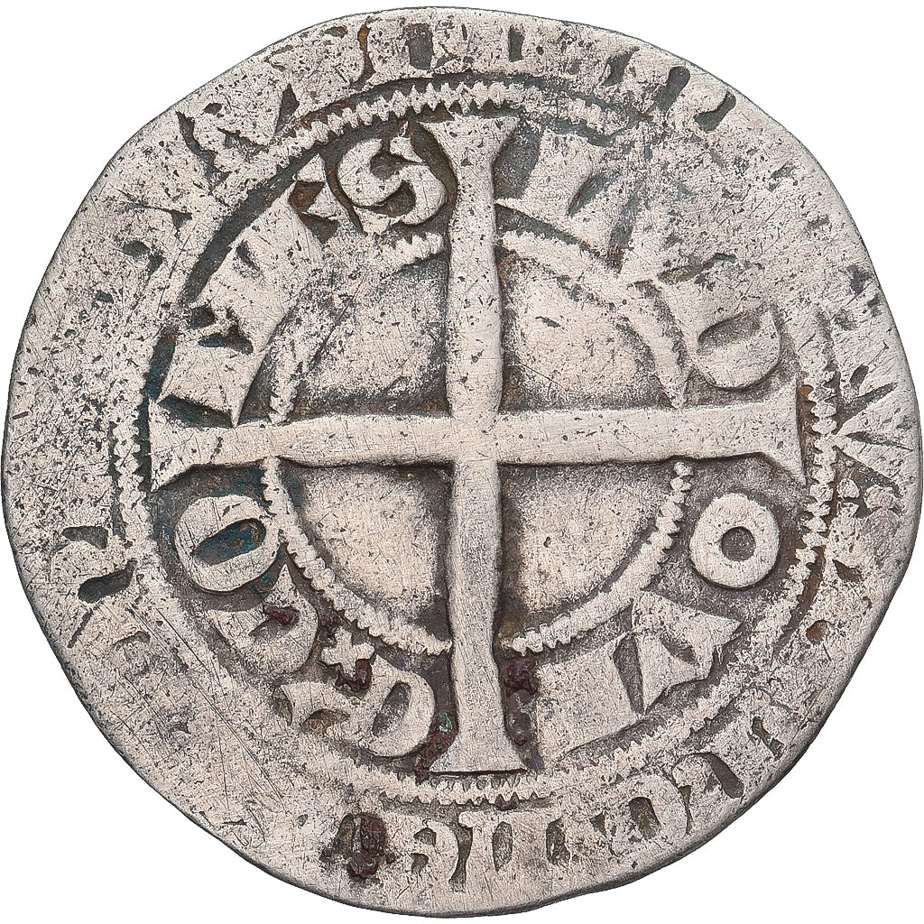 Moneda, Francia, Flanders, Louis II de Mâle, Gros, 1346-1384, BC+, Plata