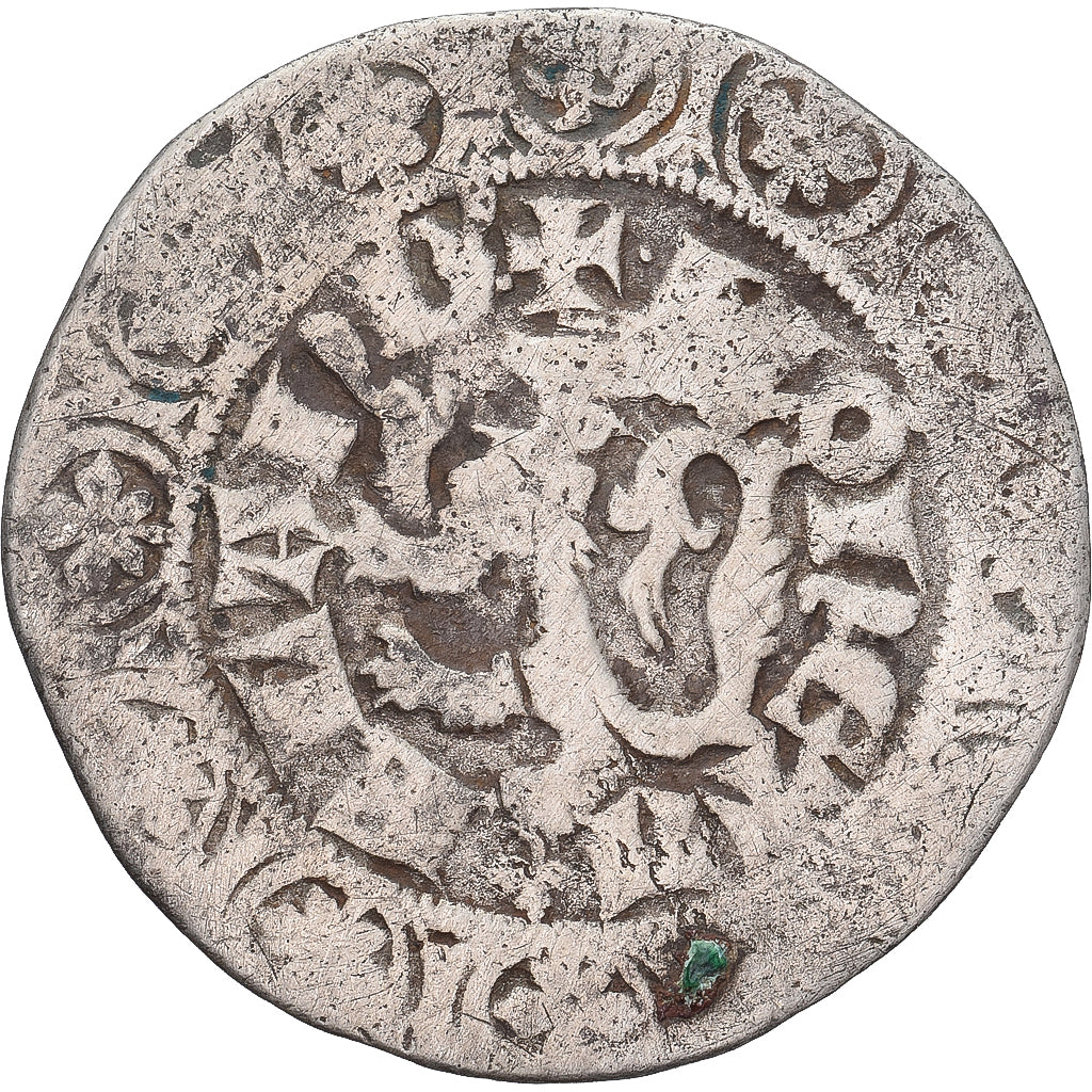 Moneda, Francia, Flanders, Louis II de Mâle, Gros, 1346-1384, BC+, Plata