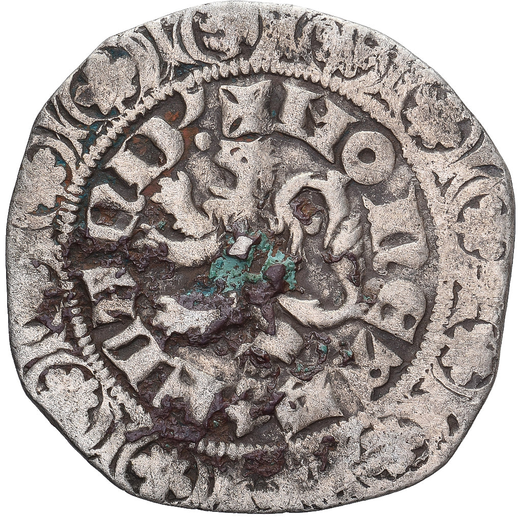 Moneda, Francia, Flanders, Louis II de Mâle, Gros, 1346-1384, BC+, Plata