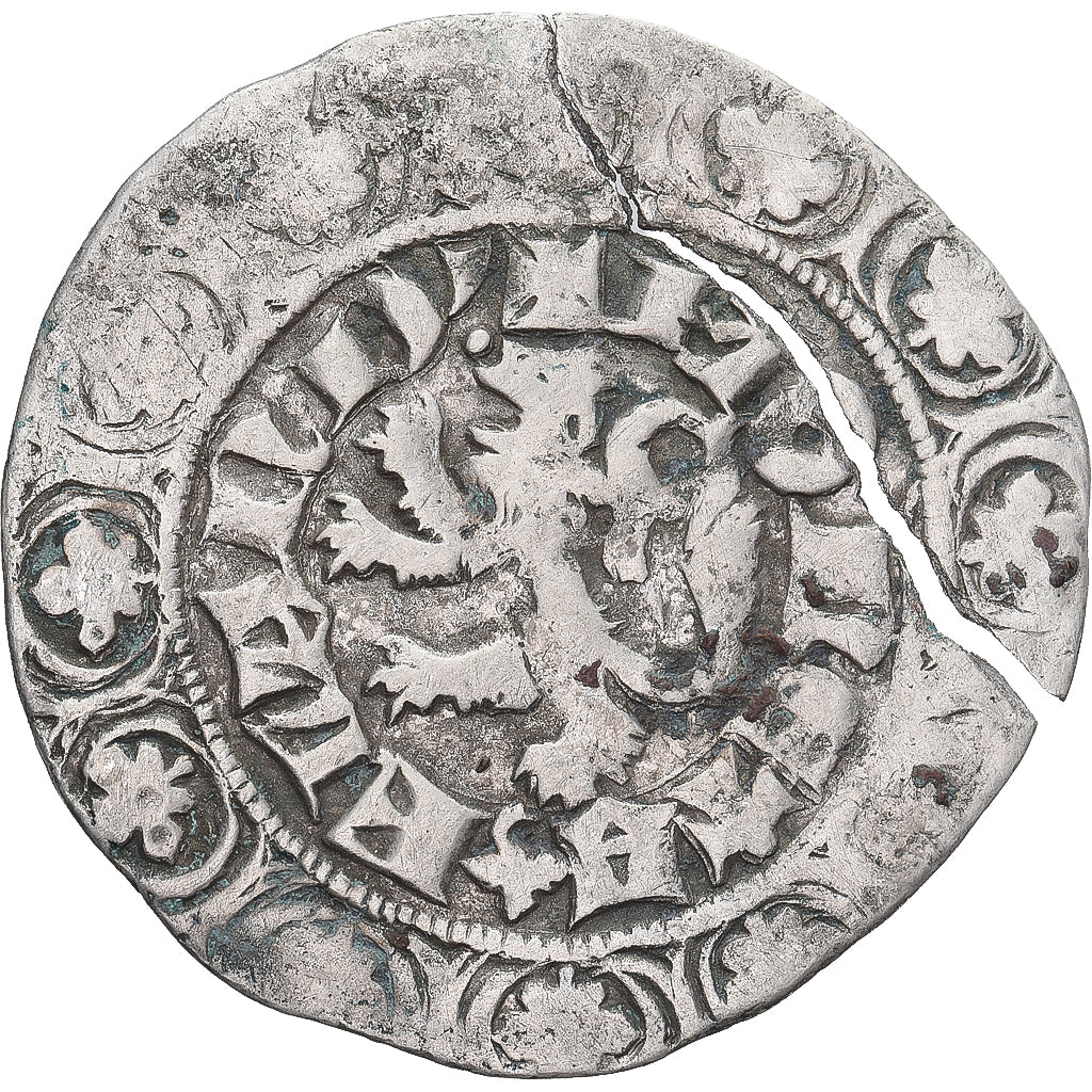 Moneda, Francia, Flanders, Louis II de Mâle, Gros, 1346-1384, BC+, Plata