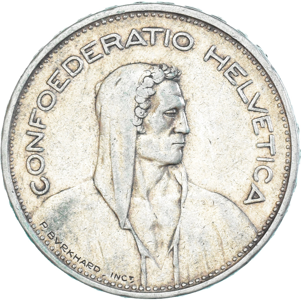 Coin, Switzerland, 5 Francs, 1933, Bern, EF(40-45), Silver, KM:40
